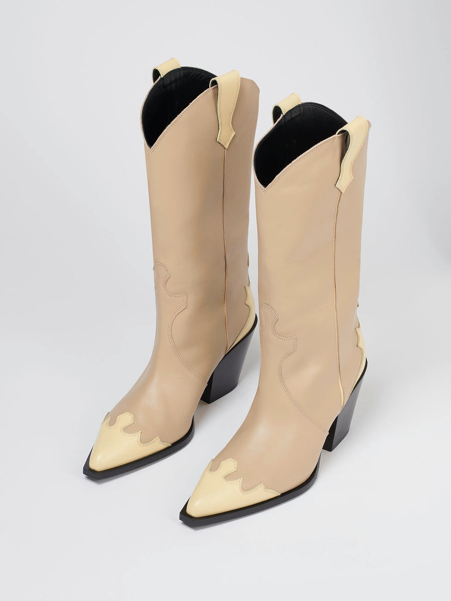 Ariel Leather Cowboy Boots