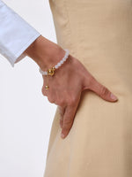 Seth White Jade and 18kt Gold-Plated Bracelet - Image 4