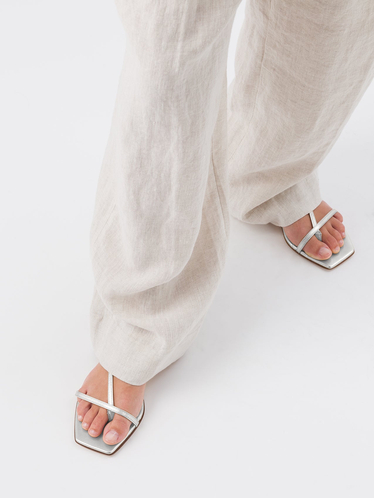 Ella Leather Toe-Post Sandals - Image 6